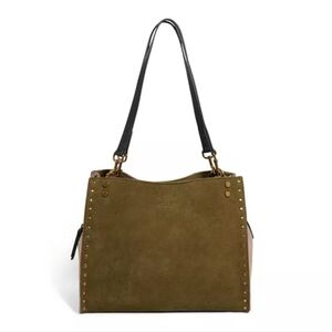 American Leather Co Green Suede Purse BRAND NEW